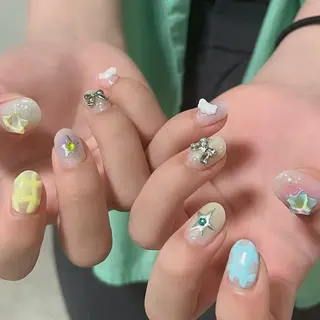 ネイル 【Zina京都駅前】 きぬがわ らむのネイルデザイン