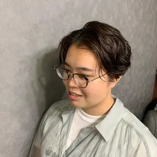 ショート パーマ chouette/ 根本優希のヘアスタイル