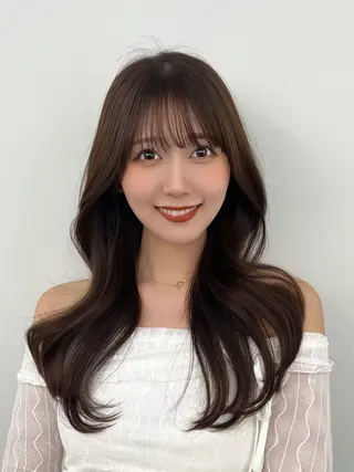 ロング カラー レイヤーカット顔周り /アレンジ伊藤彪真のヘアスタイル