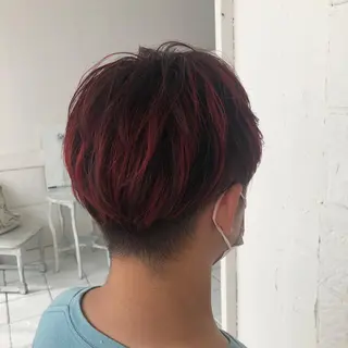 ショート NeF所属・miku🌿‬ メンズバレイヤージュのヘアスタイル