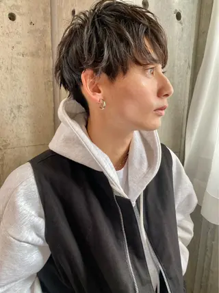 ショート メンズ 似合わせカラーパーマ 🌿kitin米川のヘアスタイル