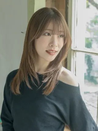 セミロング 緒方 大輝のヘアスタイル