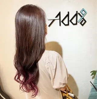 ロング カラー パーマ ヘアアレンジ Add9 柳田健登のヘアスタイル