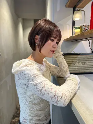 ショート カラー ロエ平尾山荘所属・ショート/ハイライト /平尾/薬院/綜一郎のヘアスタイル