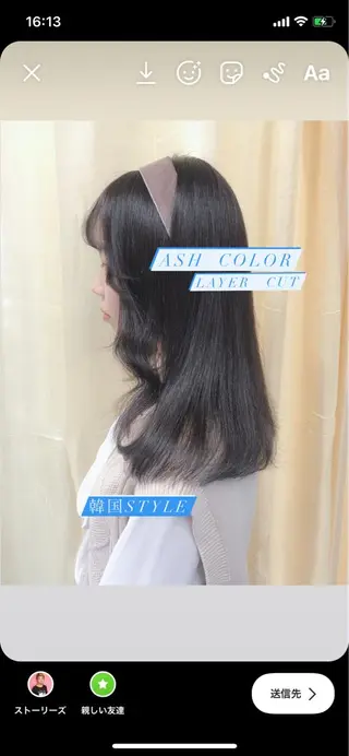 セミロング カラー _WHITE高槻所属・_WHITE高槻店 yusukeのヘアスタイル