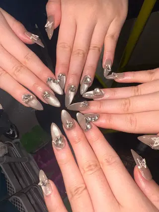ネイル 33nail✴️栄 スミレ❇️Gel-xのネイルデザイン