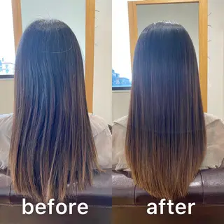 セミロング KIZU 髪質改善 オカルト怪談のヘアスタイル