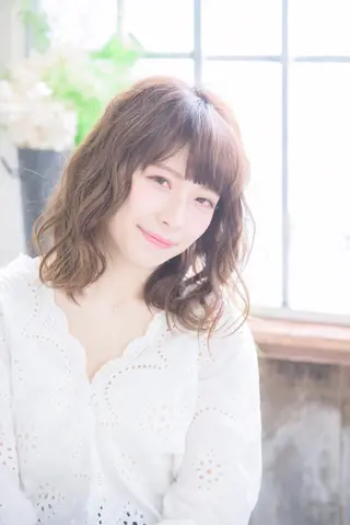 ミディアム カラー パーマ 山下 直人のヘアスタイル