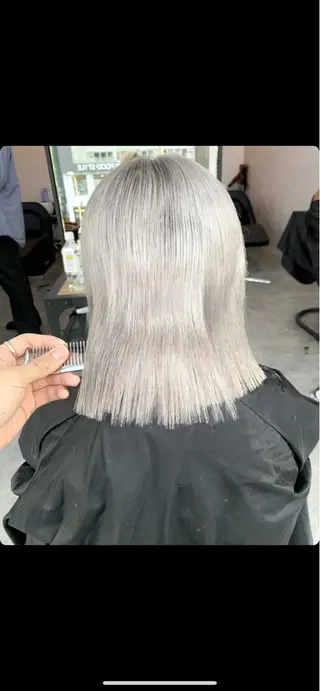 ミディアム パーマ ヘアアレンジ メンズ キッズ ネイル マツエク・マツパ カラー特化サロン梅田 Eir茶屋町/山下のヘアスタイル
