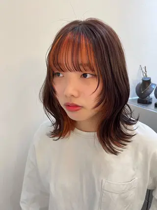 ミディアム カラー 🌝ぷる艶ハイトーン 柔らかヘア🍅まあやのヘアスタイル