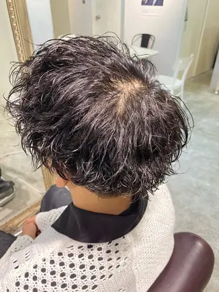 パーマ メンズ パーマ特化/フェザー パーマシャドウ/真生のヘアスタイル