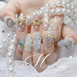 ネイル M✨ワンホン風ネイル パラジェル取扱🦋リのネイルデザイン