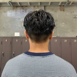 ショート パーマ 大本 メンズ/パーマのヘアスタイル