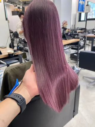 ロング カラー ヘアアレンジ 🧸艶々韓国ヘア 🧁mizunaのヘアスタイル