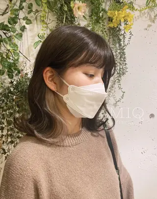 セミロング カラー 韓・中華美女ヘア 🇰🇷×🇨🇳のヘアスタイル