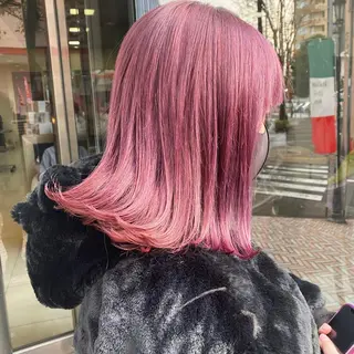 ミディアム カラー 滝本 里実のヘアスタイル