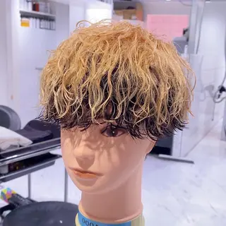 ショート カラー パーマ メンズ ✂️メンズカット ひろき✂️のヘアスタイル