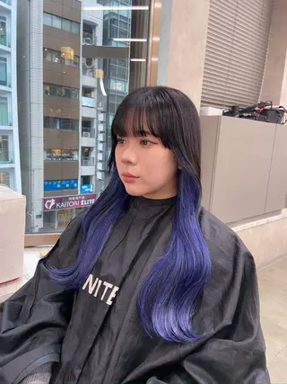 ロング カラー ヘアアレンジ Over hair所属・Over hair_ misakiのヘアスタイル