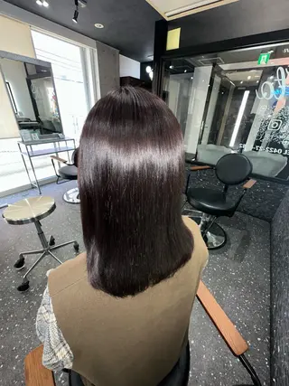 セミロング カラー パーマ 髪質改善⭐️縮毛矯正 中野⭐️Rinaのヘアスタイル