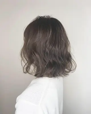 ミディアム カラー 透明感カラー 松田晃代のヘアスタイル