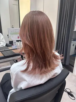 セミロング カラー 金沢美容室 KUSHUKAのヘアスタイル