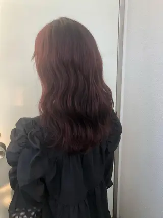 ミディアム カラー 韓国🇰🇷レイヤー 映える顔周り🩷のヘアスタイル