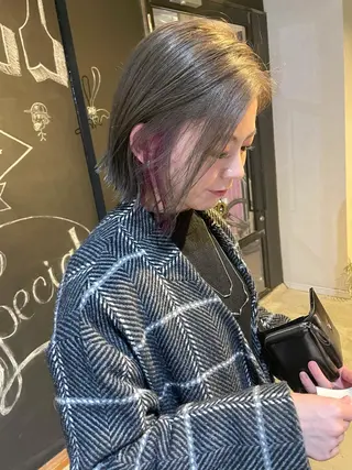 ショート カラー メンズヘア/レイヤー /ボブ山内春輝のヘアスタイル