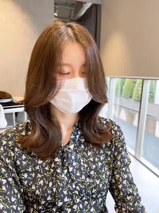 ロング 韓国風/オシャレ /縮毛矯正/滝口琴未のヘアスタイル