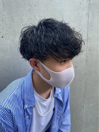 パーマ メンズ 堀江 優妃のヘアスタイル