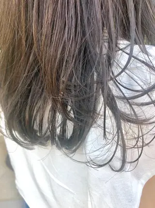 ロング カラー パーマ/レイヤー 岩山丈一郎のヘアスタイル