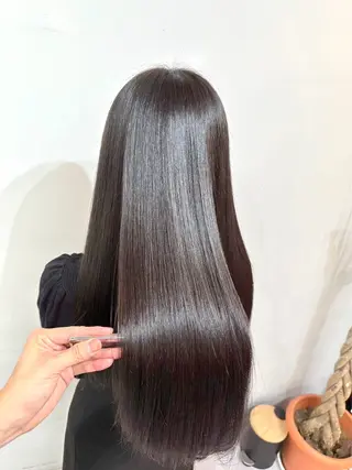 ロング カラー 髪質改善× ハイライト溝江のヘアスタイル