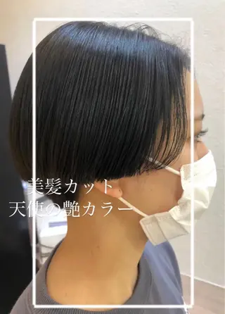 ショート カラー 艶質改善/縮毛矯正 ササキナツミのヘアスタイル