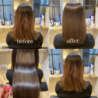 セミロング カラー 艶カラー/韓国顔周り 🎀mamiのヘアスタイル