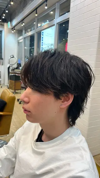 ショート パーマ メンズ 岡野 豪のヘアスタイル