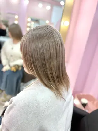 セミロング カラー 甘ふわgirly🎀 ハイトーン🤍Ramのヘアスタイル