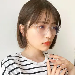 ミディアム カラー 🌱小顔ヘア/ボブ ミディアム/双葉🌱のヘアスタイル