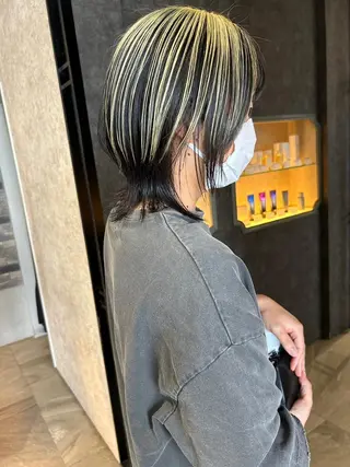 カラー ミディアム シャドールーツ earth　深川愛実のヘアスタイル