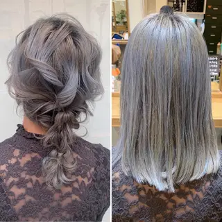 セミロング ヘアアレンジ ✂️RIKUKI🎨 【駒込美容師🎀】のヘアスタイル