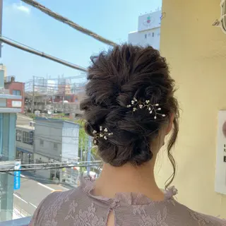 セミロング ヘアアレンジ なかまみさと 🌼極上ヘッドスパのヘアスタイル