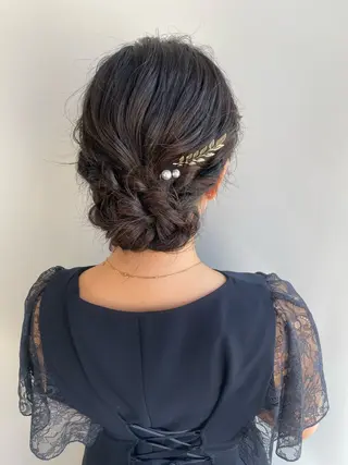 セミロング ヘアアレンジ 青沼夏未/オリーブ/ 寒色カラーのその他イメージ