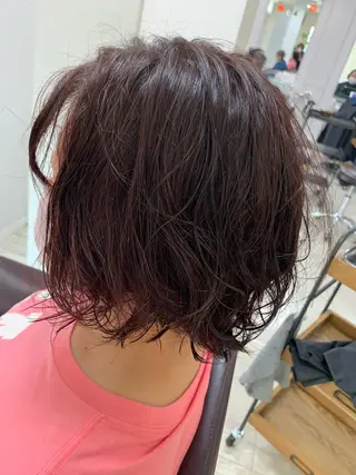 ショート カラー パーマ 奥野 理香子のヘアスタイル