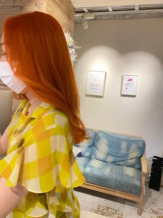 セミロング カラー io所属・io濱川 遥のヘアスタイル