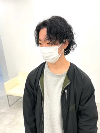 ショート パーマ メンズ Brown 藤沢店のヘアスタイル