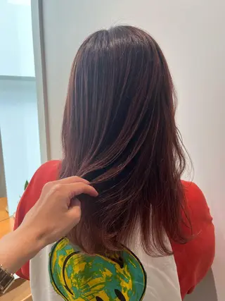 セミロング カラー マンツーマン 縮毛矯正/マユコのヘアスタイル
