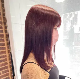 ミディアム カラー るか/透明感 カラー/アレンジのヘアスタイル