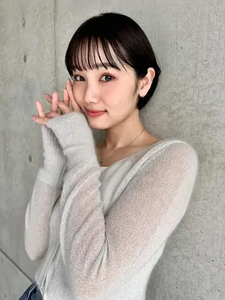 カラー ショート 赤み消し🌿韓国風 ヘア🌿渋谷美容室のヘアスタイル