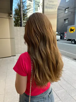 ロング 赤み消しカラー✳️ 井上明日翔💫のヘアスタイル