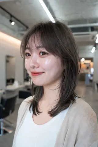 ミディアム カラー 雰囲気似合わせ/ itta𓂃🫧‪のヘアスタイル