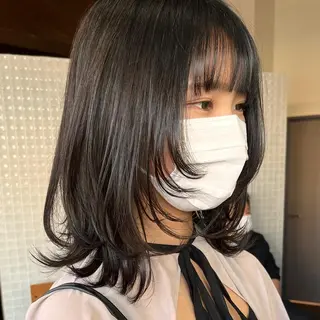 ミディアム 中村 友香のヘアスタイル