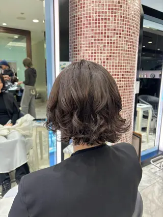 ミディアム パーマ ボブパーマ 🌷ヨシカワハナコのヘアスタイル